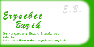 erzsebet buzik business card